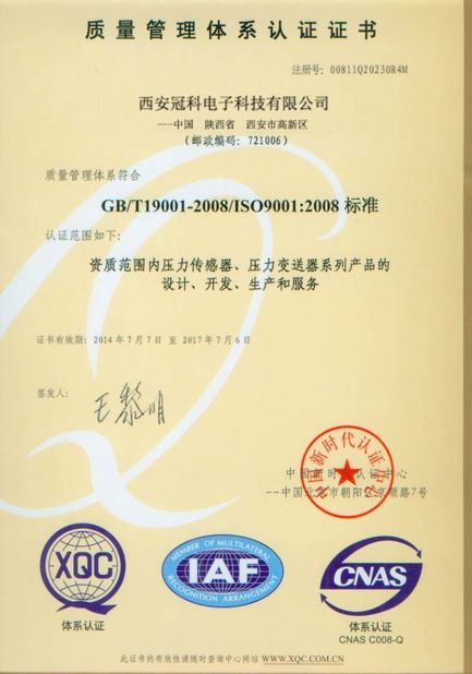 Κίνα Atech sensor Co.,Ltd Πιστοποιήσεις